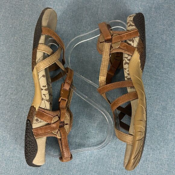 Merrell San Remo li Outdoor Brown And Tan Strappy Sandals Size 9 - Picture 4 of 7